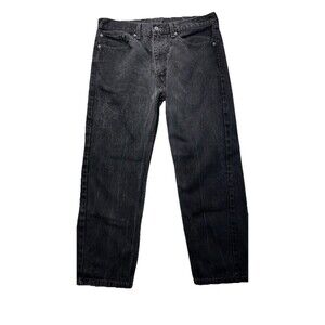 Levi’s 505 Men’s Jeans Straight Leg Regular Fit Black Denim 36x29 Measures 36x28